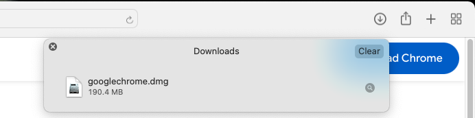 Chrome downloaded